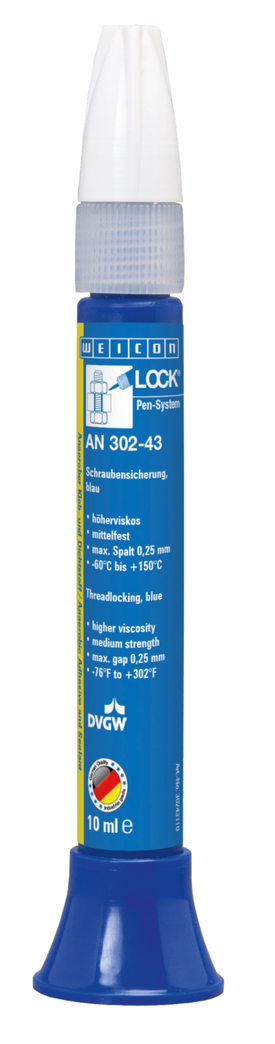 WEICONLOCK® AN 302-43 กาวล็อกเกลียว | ความแข็งแรงปานกลาง, ความเข้มข้นสูง, ผ่านการรับรองใช้กับการผลิตน้ำดื่ม