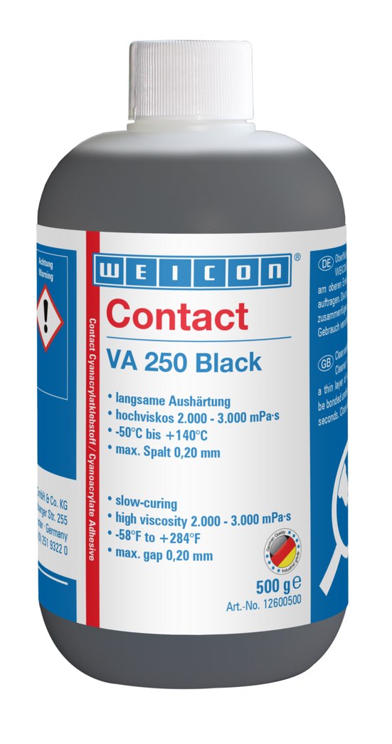 กาวไซยาโนอะคริเลต VA 250 Black | กาวแห้งเร็วที่มีความหนืดสูง เติมยาง