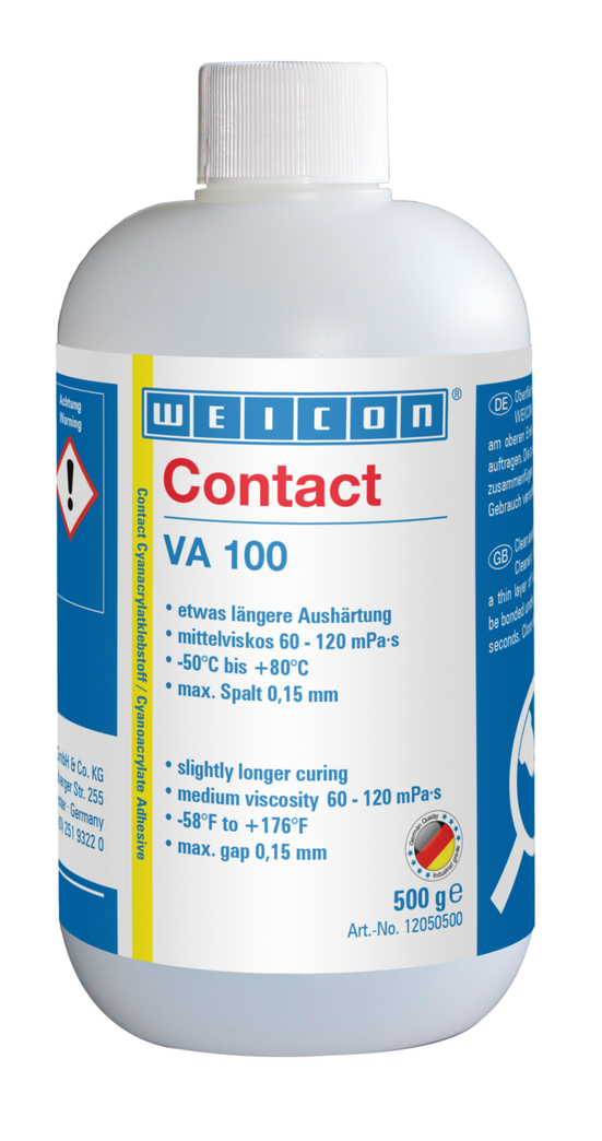 กาวไซยาโนอะคริเลต VA 100 | กาวติดทันทีสำหรับโลหะ, พลาสติก และยาง