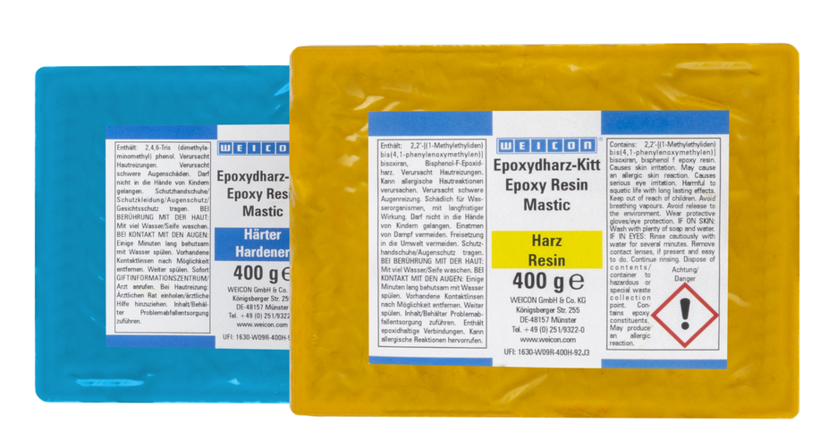 WEICON Epoxy Resin Putty อีพอกซีเรซินชนิดดินน้ำมัน | สารประกอบในการซ่อมแซมเเนกประสงค์ แบบดินน้ำมัน นวดได้