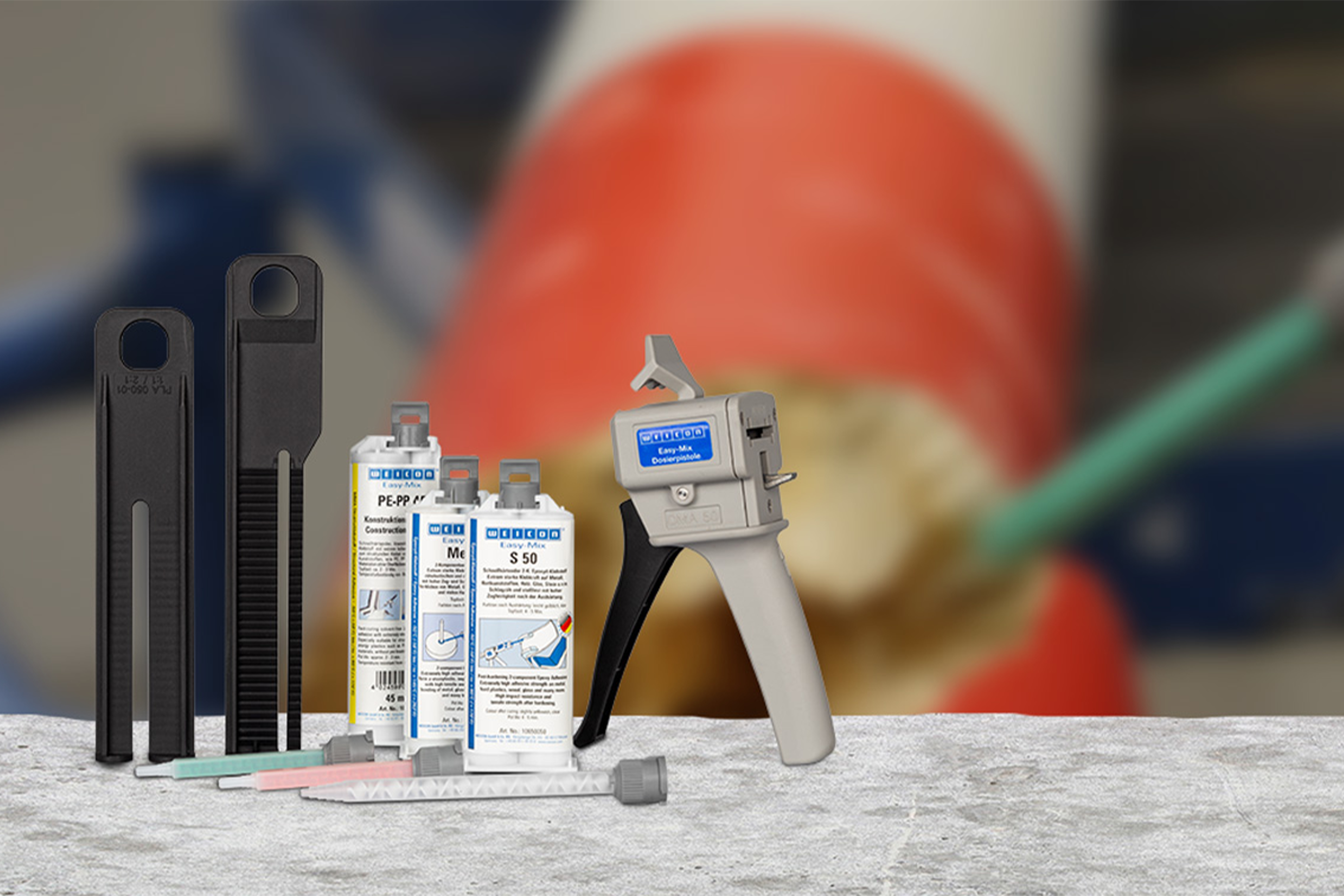 WEICON Easy-Mix System phr̂xm pụ̄n c̀āy kāw tlạb kāw læa xupkrṇ̒ s̄erim