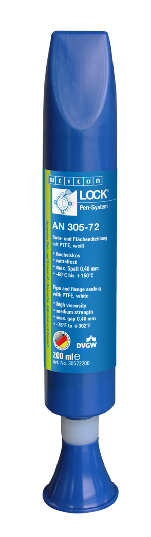 กาวล็อคเกลียว AN 305-72  ซึลท่อและหน้าแปลน | ใช้งานกับ PTFE, ความแข็งแรงปานกลาง, ผ่านการรับรองใช้กับการผลิตน้ำดื่ม
