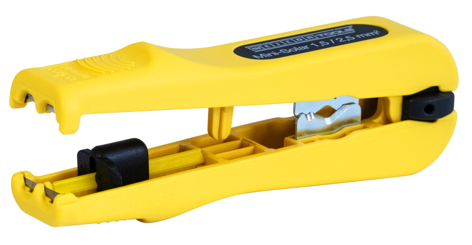 Mini-Solar 1,5/2,5 mm² | สำหรับการลอกและการลอกสายโฟโตโวลตาอิกทั่วไป I ช่วงการทำงาน 1.5 & 2.5 mm²