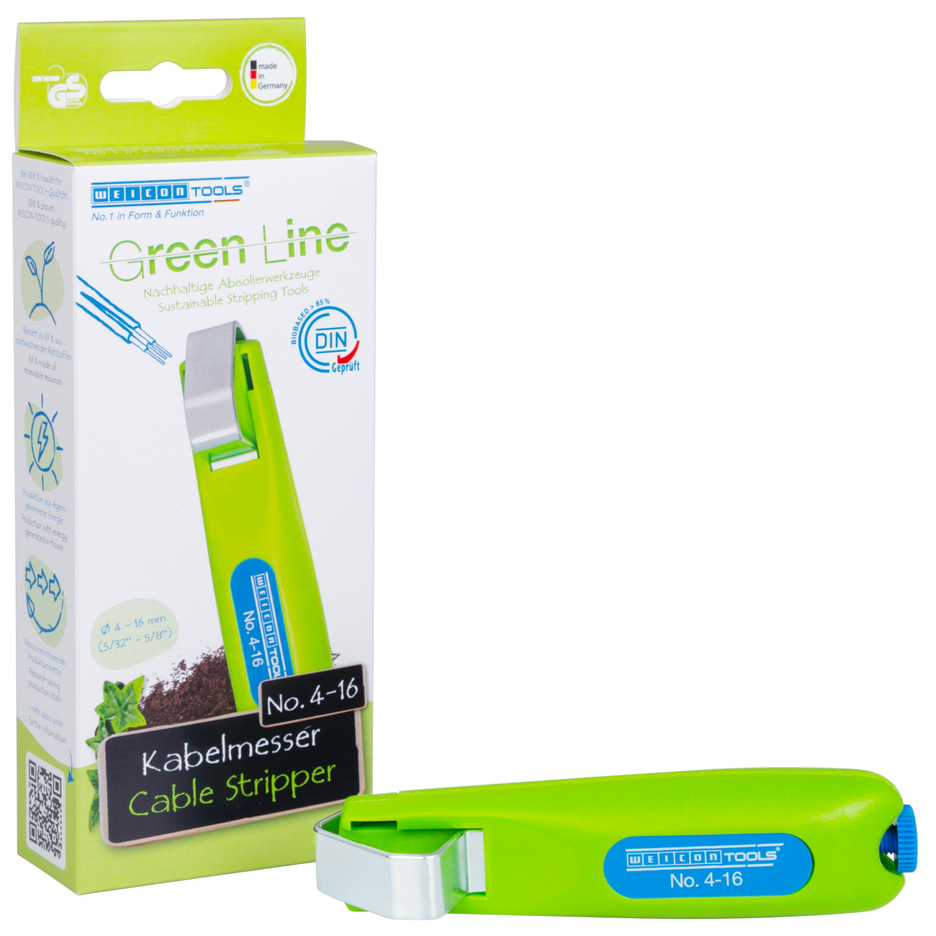 เครื่องปอกสายเคเบิล รุ่น C 4-16 Green Line | เครื่องมือปอกสายที่ยั่งยืน | ช่วงการทำงาน 4 - 16 มม. Ø