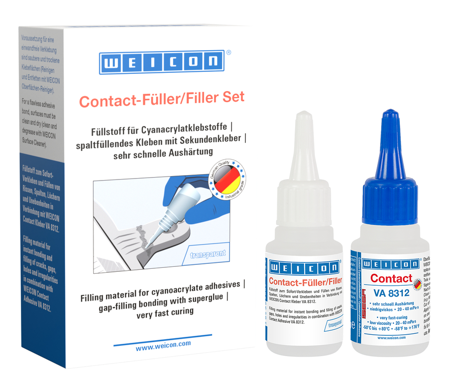 ชุดฟิลเลอร์ Contact | ฟิลเลอร์พิเศษใสและกาวไซยาโนอะคริเลต Contact VA 8312
