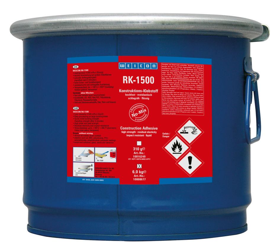 กาวอะครีลิกสำหรับโครงสร้าง  RK-1500 | กาวอะครีลิกสำหรับโครงสร้าง, , กาวไม่ต้องผสม เนื้อเหลว