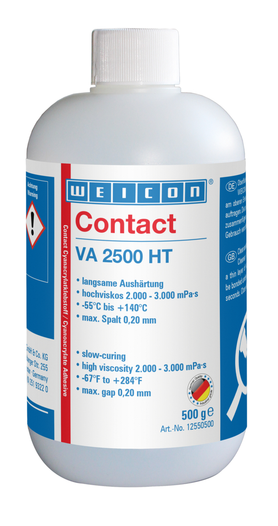 กาวไซยาโนอะคริเลต VA 2500 HT | กาวแห้งเร็วความหนืดสูง ทนต่ออุณหภูมิสูงได้ถึง 140°C
