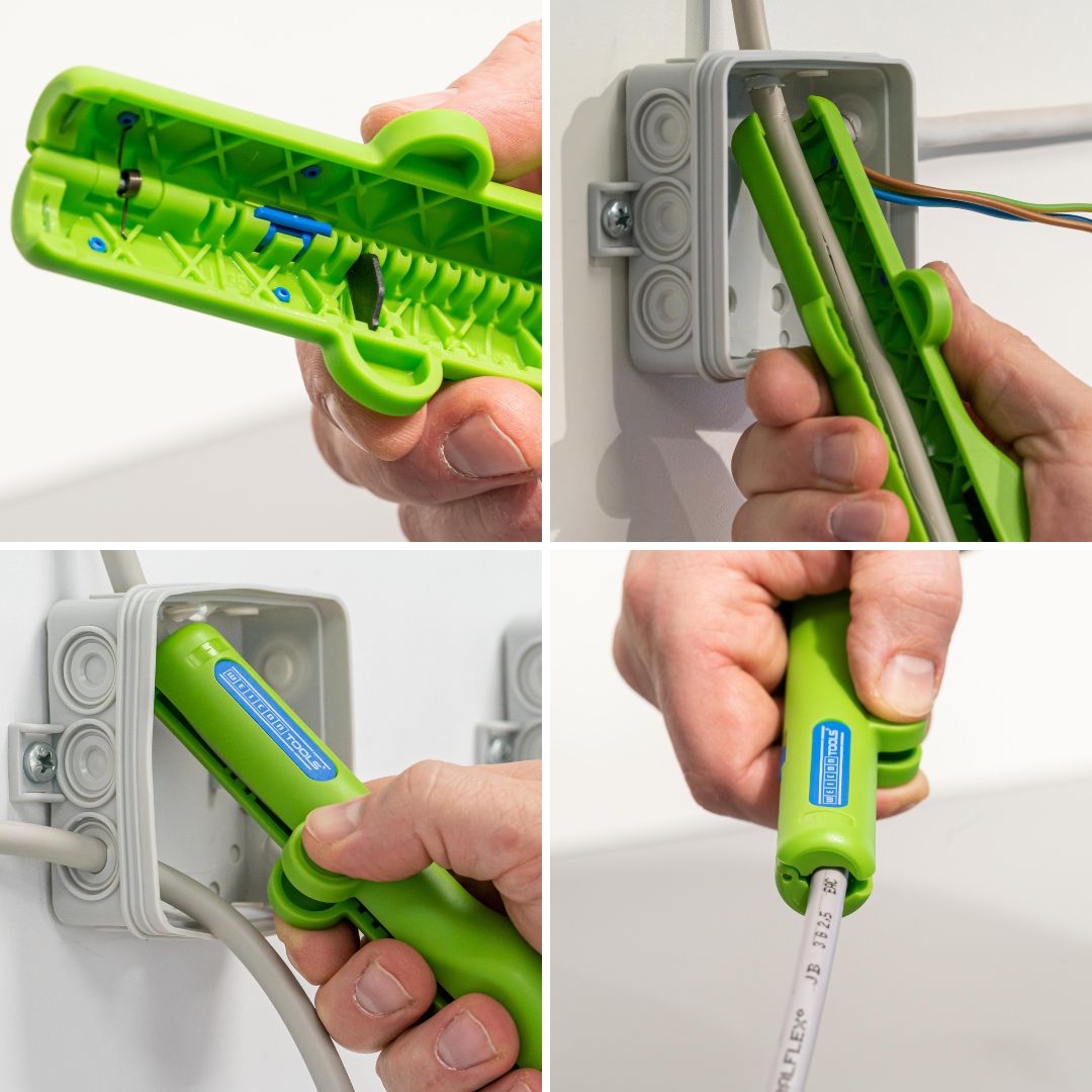 เครื่องลอกสายรอบหมายเลข 13 รุ่น Green Line | เครื่องมือลอกสายที่ยั่งยืน I สำหรับการลอกสายรอบทั่วไปทั้งหมด I ช่วงการทำงาน 6.0 - 13.0 มม. Ø