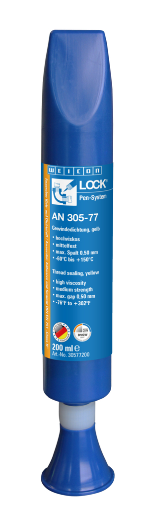 กาวล็อคเกลียว AN 305-77  ซีลเกลียว | ความแข็งแรงปานกลาง, ผ่านการรับรองใช้กับการผลิตน้ำดื่ม