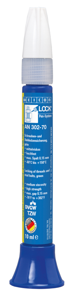 WEICONLOCK® AN 302-70 ล็อกเกลียวและสตัดโบลต์ | ความแข็งแรงสูง, ความเข้มข้นปานกลาง, ผ่านการรับรองใช้กับการผลิตน้ำดื่ม