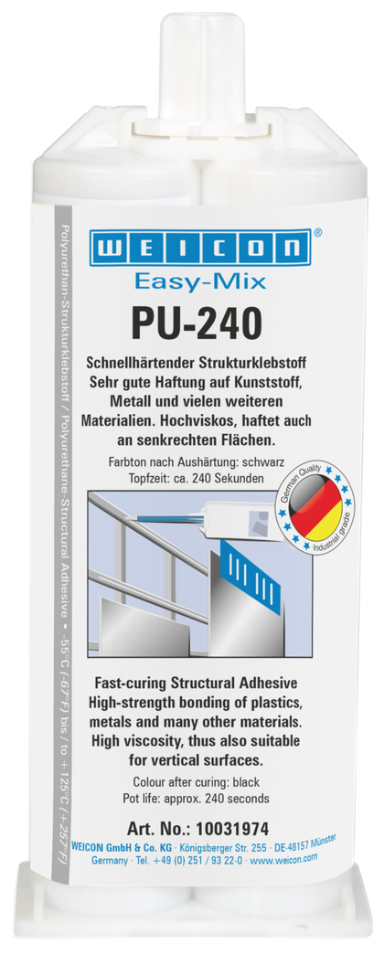 กาวโพลียูรีเทน PU-240 ชนิดผสมง่าย | กาวโพลียูรีเทน ความแข็งแรงสูง อายุการใช้งานหลังการผสม ประมาณ 240 วินาที
