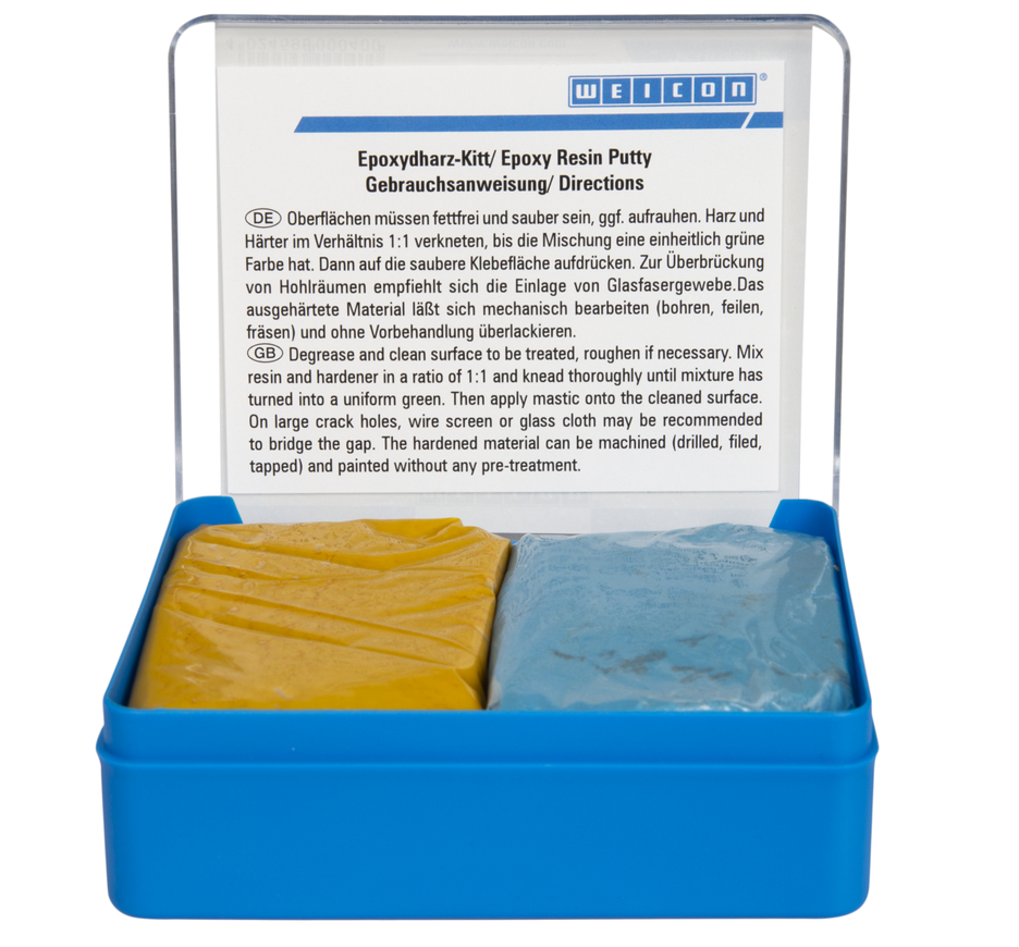 WEICON Epoxy Resin Putty อีพอกซีเรซินชนิดดินน้ำมัน | สารประกอบในการซ่อมแซมเเนกประสงค์ แบบดินน้ำมัน นวดได้
