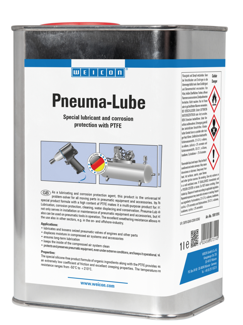 Pneuma-Lube | สารหล่อลื่นผสม PTFE สำหรับเครื่องมือลม