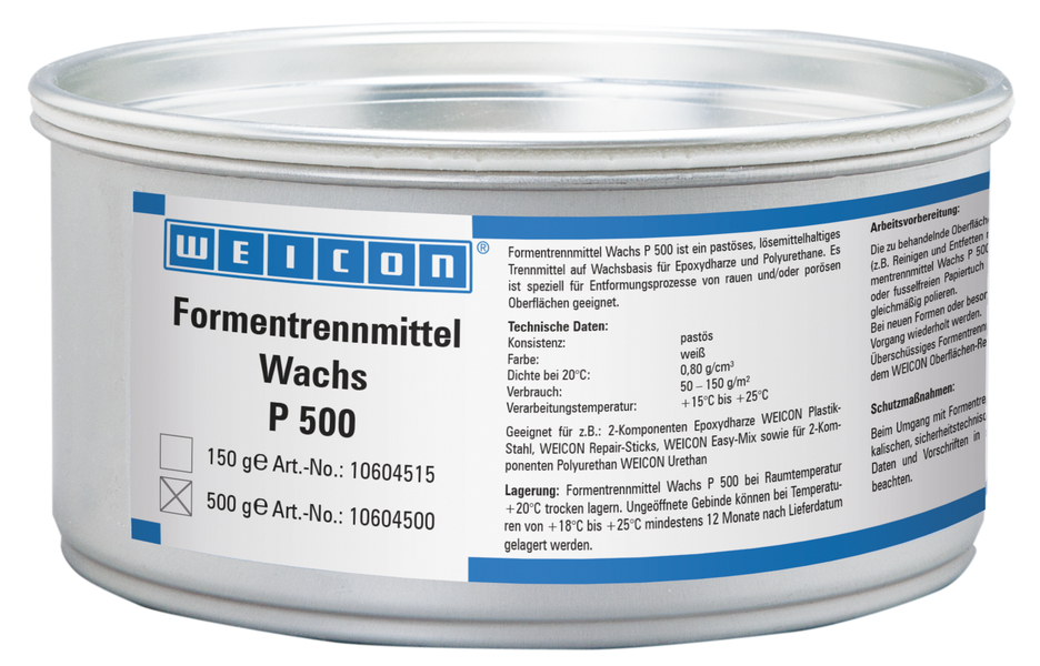 WEICON น้ำยาปลดแบบชนิดแว็กซ์ P 500 | สำหรับพื้นผิวที่มีรูพรุน