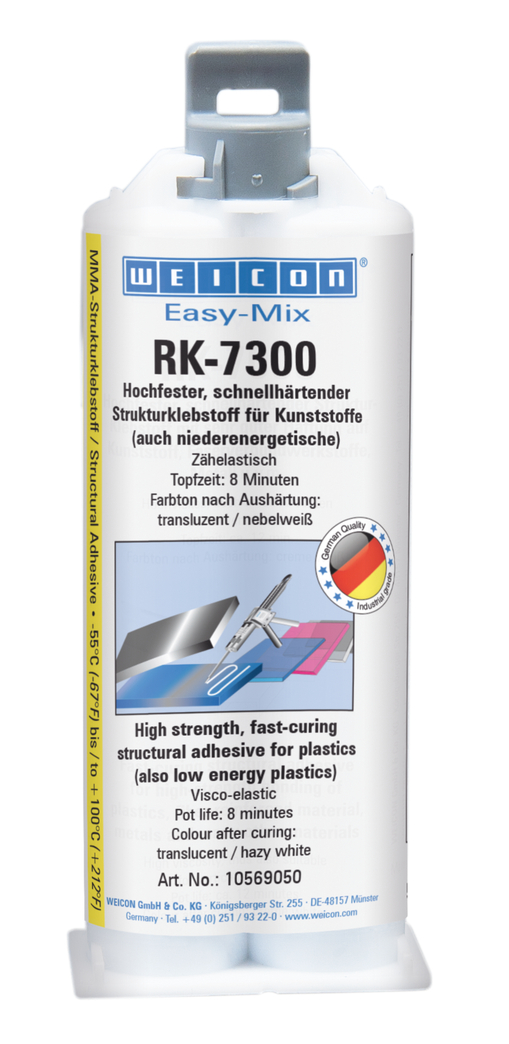 Easy-Mix RK-7300 กาวอะคริลิกโครงสร้าง | กาวอะครีลิกสำหรับโครงสร้าง ใช้งานสำหรับพลาสติกพลังงานพื้นผิวต่ำ