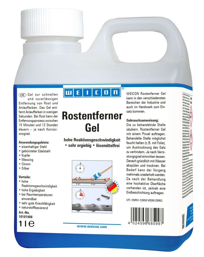 WEICON Rust Remover Gel | การขจัดสนิมและคราบหมองอย่างรวดเร็วและเชื่อถือได้