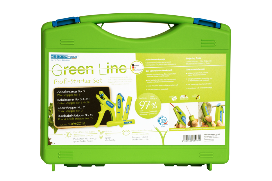 ชุดเริ่มต้น Pro Green Line | ชุดปอกสาย 4 ชิ้นสำหรับการติดตั้งในบ้าน