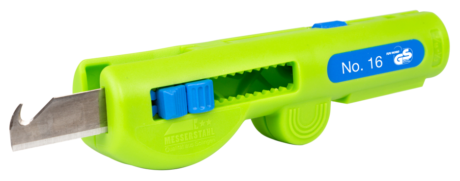 Quadro-Stripper No.16 Green Line | เครื่องมือลอกสายที่ยั่งยืน I เครื่องลอกสายหลายฟังก์ชัน, ช่วงการลอก 0.5 - 6.0 มม² I การลอกสาย 8 - 13 มม. Ø
