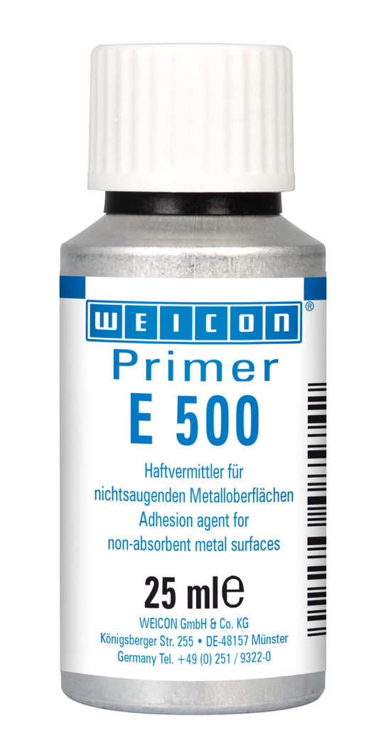 Primer E 500 | ตัวช่วยยึดติดสำหรับพื้นผิวโลหะที่ไม่ดูดซึม โดยเฉพาะซิลิโคน