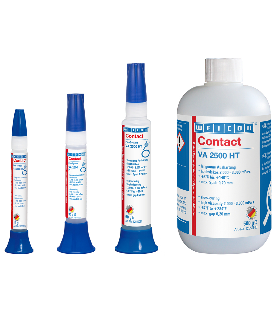 กาวไซยาโนอะคริเลต VA 2500 HT | กาวแห้งเร็วความหนืดสูง ทนต่ออุณหภูมิสูงได้ถึง 140°C