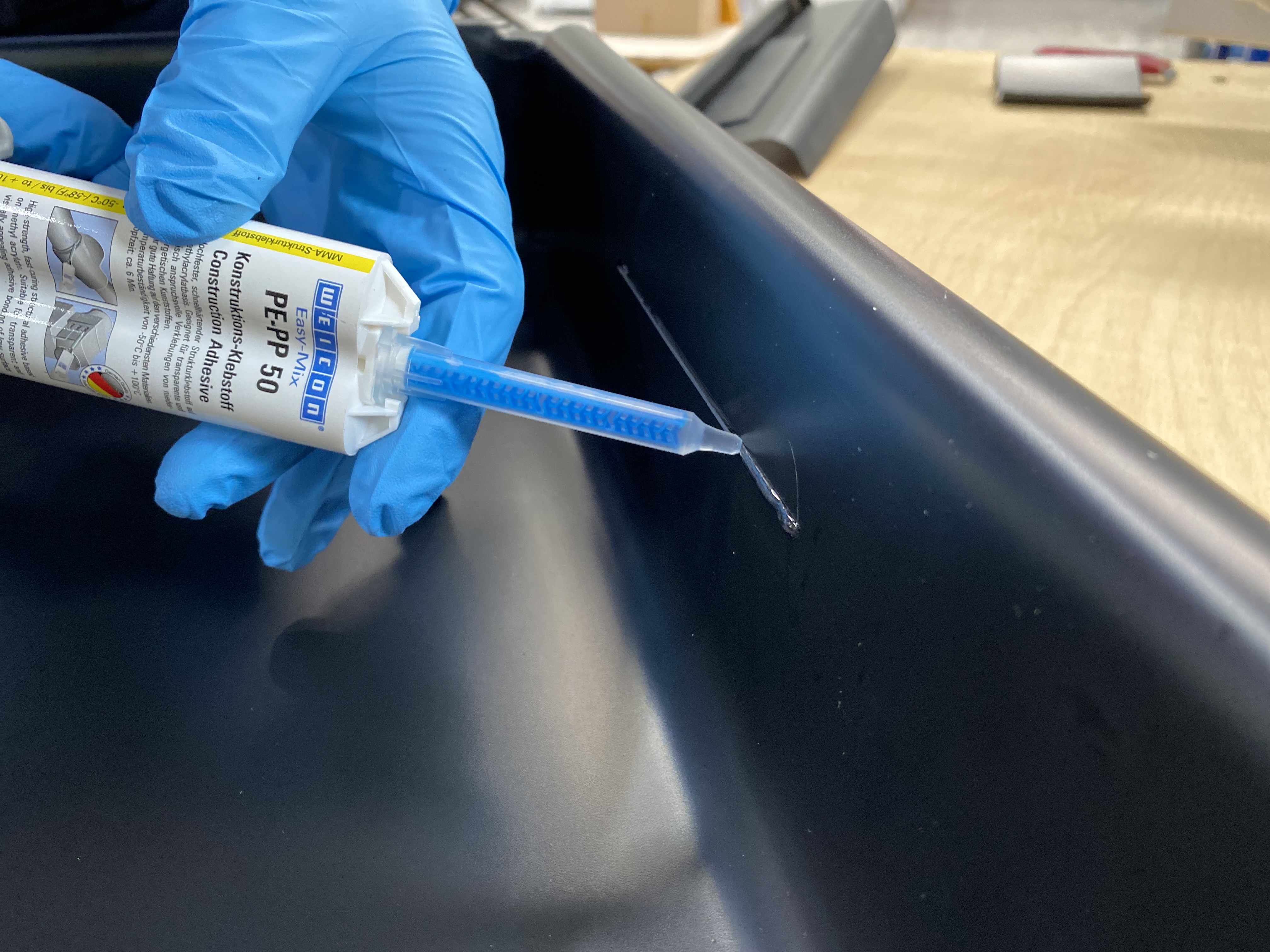 กาวอะครีลิกสำหรับโครงสร้าง  ผสมง่าย PE-PP 50 | กาวสำหรับโครงสร้าง  ที่ใช้เมทิลอะคริเลต    สำหรับพลาสติกชนิดพิเศษ
