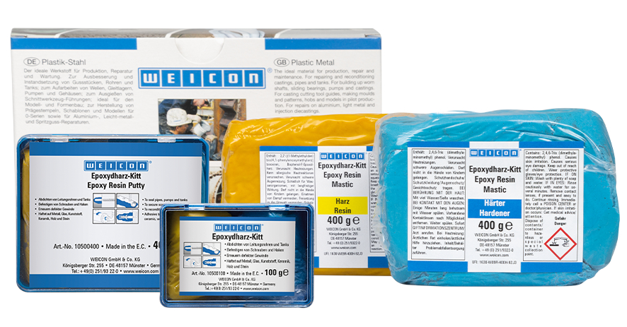 WEICON Epoxy Resin Putty อีพอกซีเรซินชนิดดินน้ำมัน | สารประกอบในการซ่อมแซมเเนกประสงค์ แบบดินน้ำมัน นวดได้