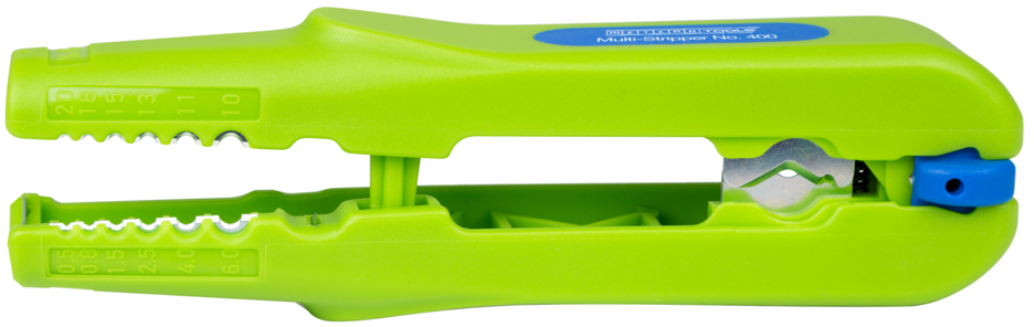 Multi-Stripper No. 400  Green Line | เครื่องมือปอกสายที่ยั่งยืน | เครื่องปอกสายอเนกประสงค์ ช่วงการทำงาน: ปอกสาย 0.5 - 6.0 มม.² | ลอกสาย 8 - 13 มม. Ø | อเนกประสงค์พร้อม 4 ฟังก์ชัน