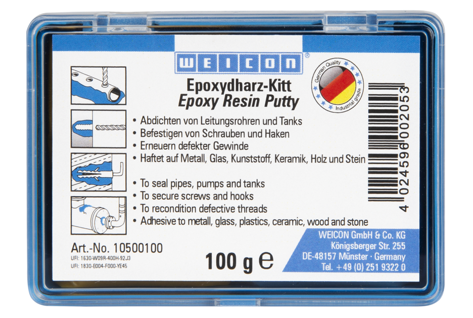 WEICON Epoxy Resin Putty อีพอกซีเรซินชนิดดินน้ำมัน | สารประกอบในการซ่อมแซมเเนกประสงค์ แบบดินน้ำมัน นวดได้